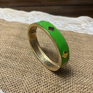 Elegant Green and Gold Women's Bracelet